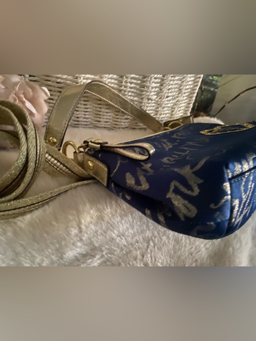COACH Poppy New York Script Lurex Convertable Bag. Limited Edition ⚜️ VTG Y2K - Picture 8 of 11